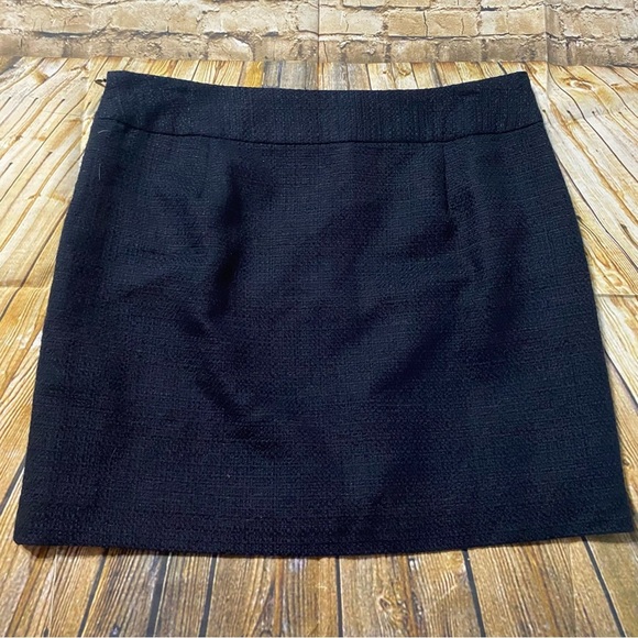 Banana Republic Navy Blue Tweed Side Zip Lined Skirt - Picture 4 of 6